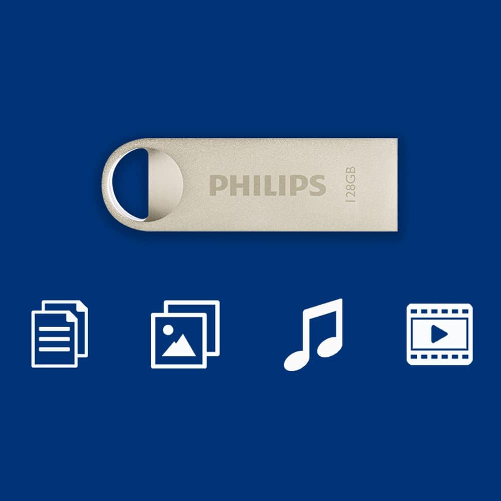 Philips Moon Edition High Speed 2.0 USB - stick 16 GB voor PC, laptop, computer, leessnelheid tot 20 MB/s, aluminium, sleutelhanger - NLMAX