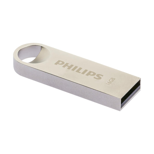 Philips Moon Edition High Speed 2.0 USB - stick 16 GB voor PC, laptop, computer, leessnelheid tot 20 MB/s, aluminium, sleutelhanger - NLMAX
