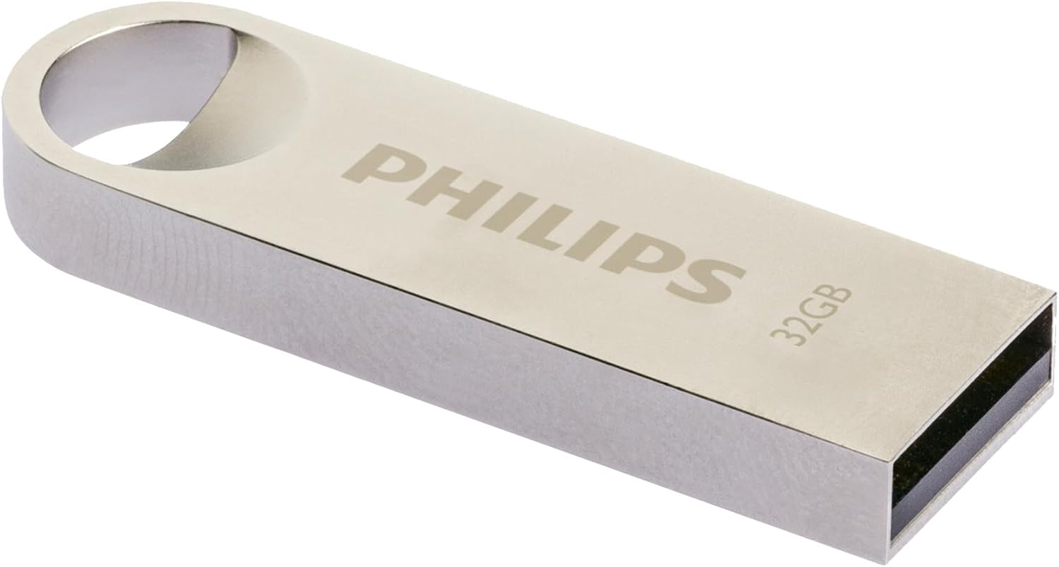 Philips Moon Edition High Speed 2.0 USB - stick 16 GB voor PC, laptop, computer, leessnelheid tot 20 MB/s, aluminium, sleutelhanger - NLMAX