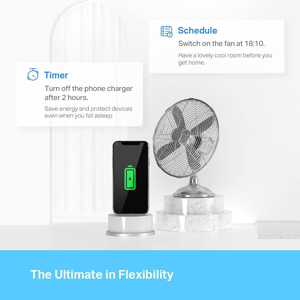 TP - link Tapo Smart WiFi - stopcontact Tapo P110 met energieverbruiksregeling, smart home Alexa - stopcontact, werkt met Alexa, Google Home, spraakbesturing, toegang op afstand, geen hub nodig, mini - NLMAX