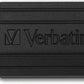 Verbatim PinStripe USB - stick 16 GB, lichte en praktische stick in strepen - look, met schuifmechanisme, zwart, 49063 - NLMAX