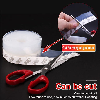 10 m siliconen afdichting strip deur strip bodem weer strippen venster afdichting strip tocht excluder tape voor huis glazen douche deur waterdicht, winddicht, stofbestendig, geluiddicht, insectenbestendig, 25 mm - NLMAX