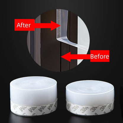 10 m siliconen afdichting strip deur strip bodem weer strippen venster afdichting strip tocht excluder tape voor huis glazen douche deur waterdicht, winddicht, stofbestendig, geluiddicht, insectenbestendig, 25 mm - NLMAX