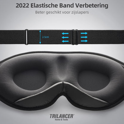2023 Innovatief Slaapmasker voor Mannen en Vrouwen, 100% Lichtblokkerend Ontwerp Oogmasker om te Slapen, een Dutje te Doen, Mediteren, Reizen (Zwart) - NLMAX