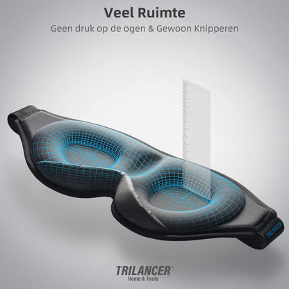 2023 Innovatief Slaapmasker voor Mannen en Vrouwen, 100% Lichtblokkerend Ontwerp Oogmasker om te Slapen, een Dutje te Doen, Mediteren, Reizen (Zwart) - NLMAX