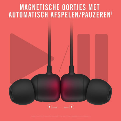 Beats Draadloze Flex-oortjes – Apple W1-koptelefoonchip, magnetische oortjes, Class 1 Bluetooth, 12 uur luisteren - Zwart - NLMAX