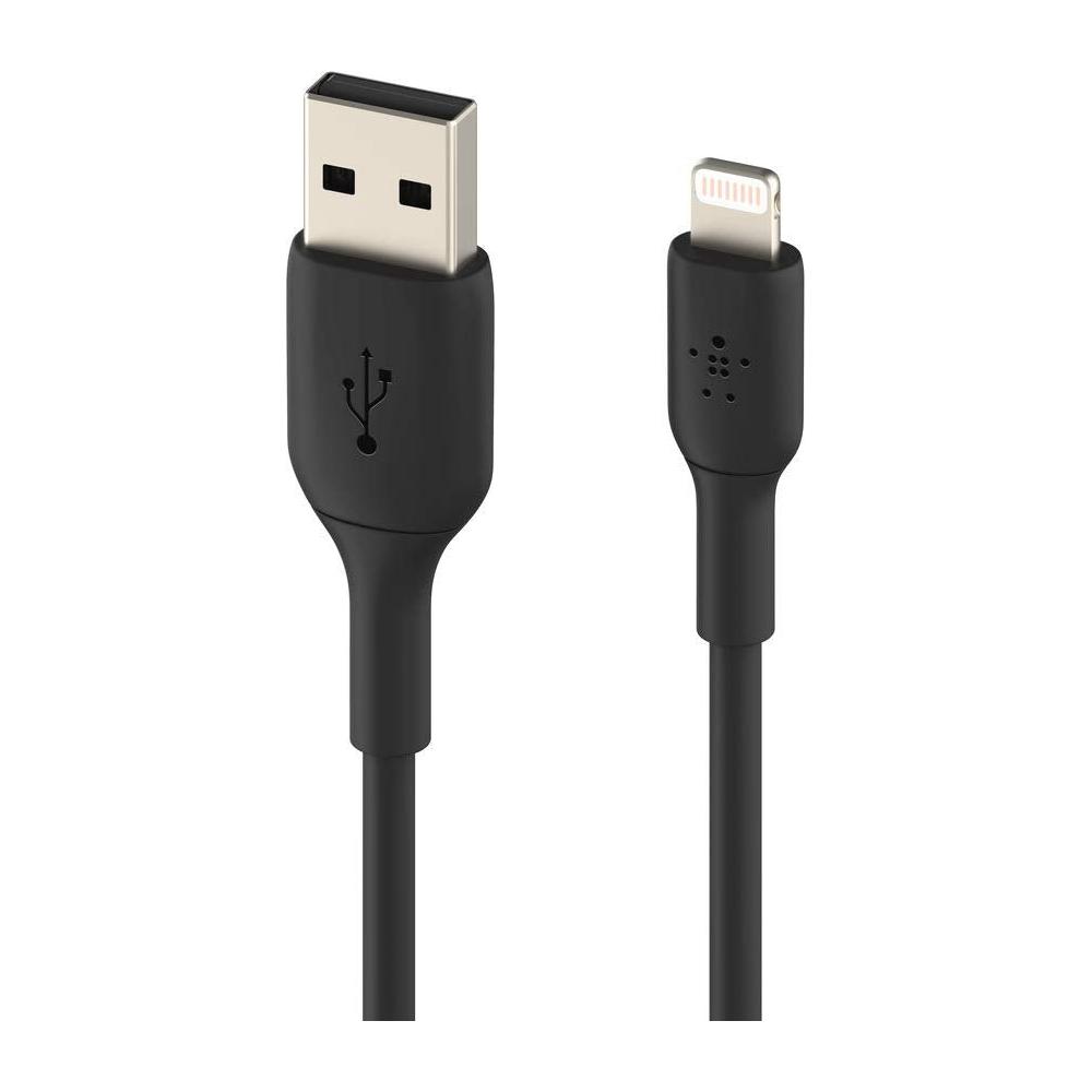 Belkin Lightning-kabel - Boost Charge Lightning/USB-kabel voor iPhone, iPad, AirPods - MFi-gecertificeerde iPhone-laadkabel, zwart 1 meter - 2 stuks - NLMAX