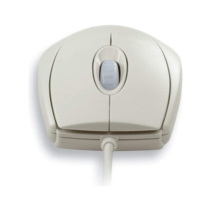 CHERRY WheelMouse optische, bedrade muis, geschikt voor rechtshandige en linkshandige gebruikers, optische sensor voor exacte beweging van de muisaanwijzer, lichtgrijs - NLMAX