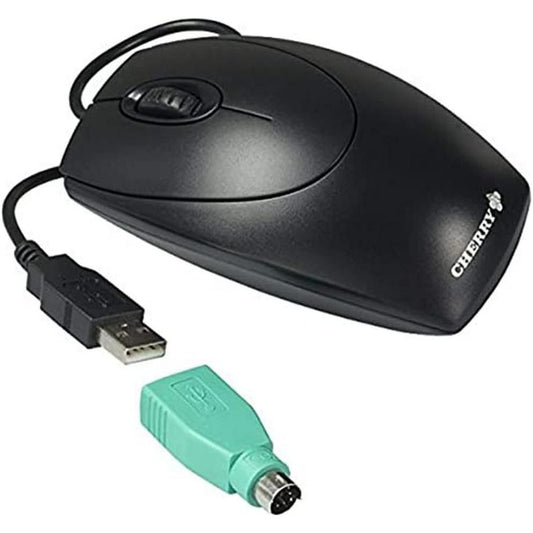 CHERRY WheelMouse optische, bedrade muis, geschikt voor rechtshandige en linkshandige gebruikers, optische sensor voor exacte beweging van de muisaanwijzer, zwart - NLMAX