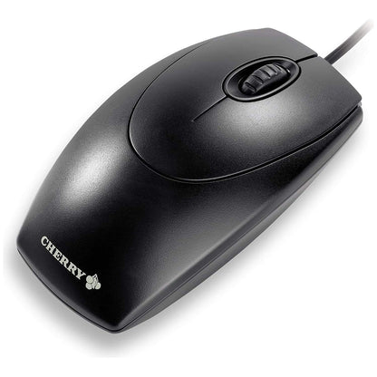 CHERRY WheelMouse optische, bedrade muis, geschikt voor rechtshandige en linkshandige gebruikers, optische sensor voor exacte beweging van de muisaanwijzer, zwart - NLMAX