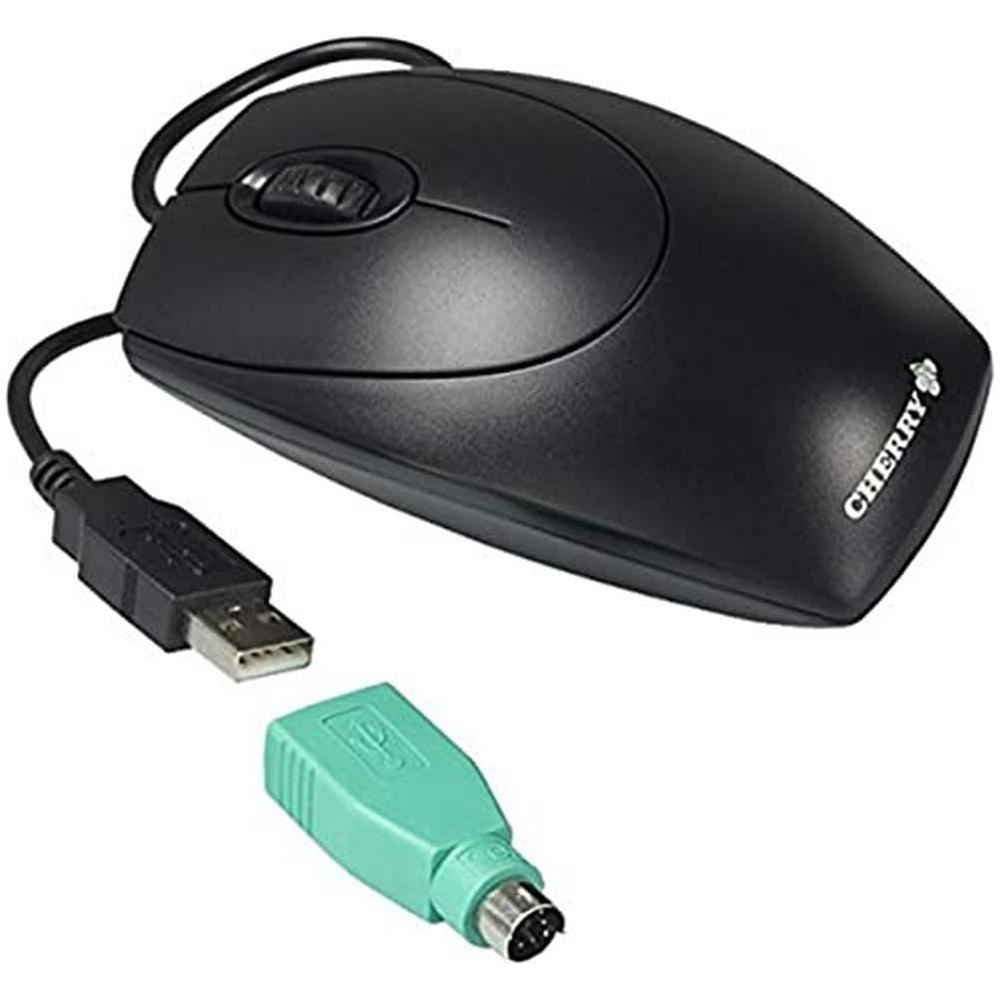 CHERRY WheelMouse optische, bedrade muis, geschikt voor rechtshandige en linkshandige gebruikers, optische sensor voor exacte beweging van de muisaanwijzer, zwart - NLMAX