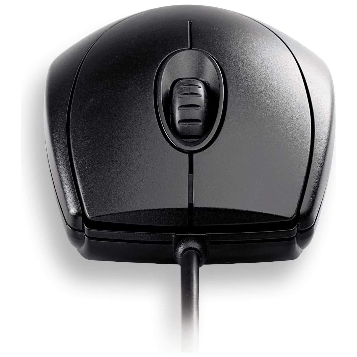 CHERRY WheelMouse optische, bedrade muis, geschikt voor rechtshandige en linkshandige gebruikers, optische sensor voor exacte beweging van de muisaanwijzer, zwart - NLMAX