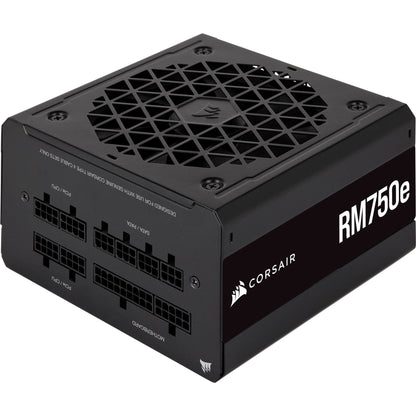 Corsair RM750e (2023) Volledig Modulaire ATX-Voeding Met Weinig Ruis - ATX 3.0 & PCIe 5.0 - Condensatoren Van 105°C - 80 PLUS Gold Efficiëntie - Moderne Stand-by Ondersteuning - Zwart - NLMAX