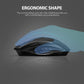 Draadloze oplaadbare muis , ergonomische 2.4g met usb nano-ontvanger. 6 toetsen, zwart - NLMAX
