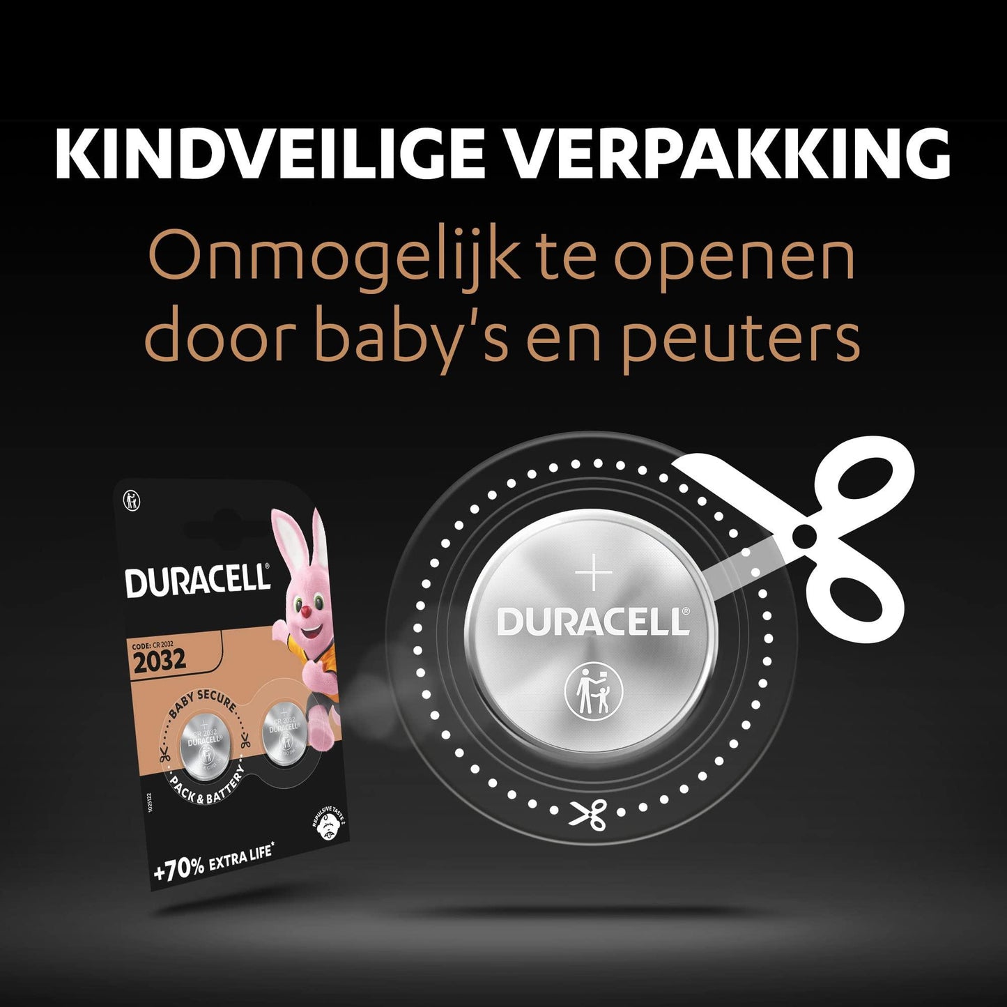 Duracell Specialty 2032 Lithium-knoopcelbatterij 3V, verpakking van 4 stuks (DL2032/CR2032) - NLMAX