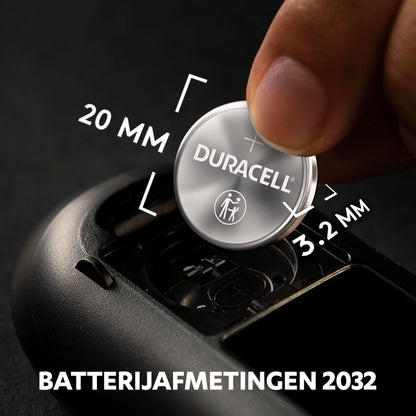 Duracell Specialty 2032 Lithium-knoopcelbatterij 3V, verpakking van 4 stuks (DL2032/CR2032) - NLMAX