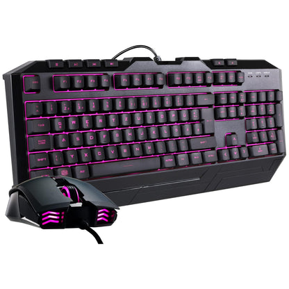Gaming Toetsenbord & Muis Combo Set- Membraan Switches met 7 kleuren LED verlichting, mediatoetsen & polssteun met MM110 Gaming Mouse - QWERTY - NLMAX