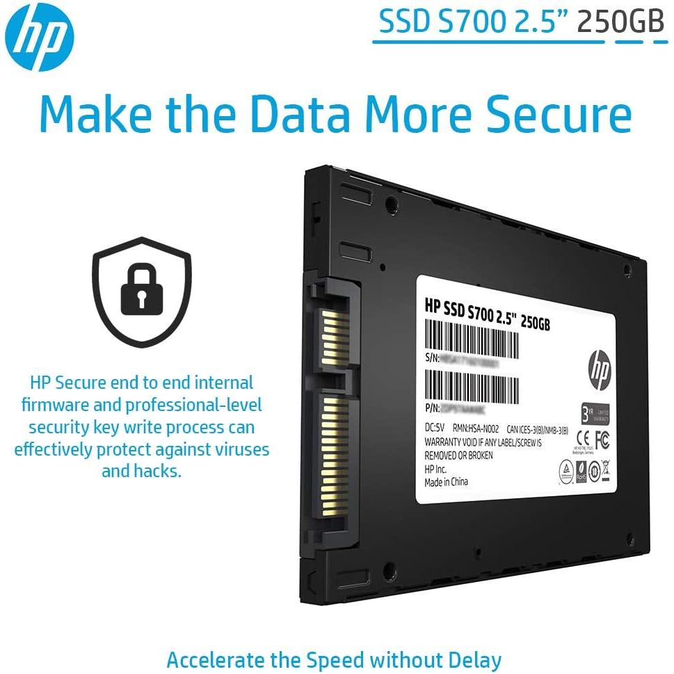 HP S700 SSD Drive 2.5"250GB Ssd, Zwart - NLMAX