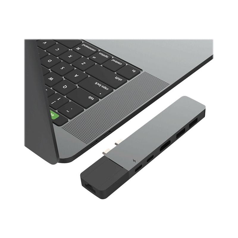 HyperDrive Net 6-in-2 Hub - dockingstation - USB-C x 2 - HDMI - GigE - NLMAX