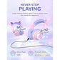 iClever Bluetooth hoofdtelefoon met oren voor kinderen, voor jongens en meisjes, verstelbare 85/94 dB volumeregelaar, kinderhoofdtelefoon met microfoon voor school/tablet, mobiele telefoon, pc, tv - NLMAX