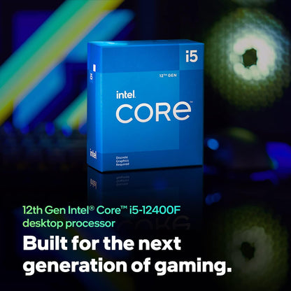 Intel Core i5-12400F 12e generatie desktopprocessor (basisfrequentie: 2,5 GHz, 6 cores, LGA1700, DDR4 RAM en tot 128 GB DDR5) BX8071512400F - NLMAX