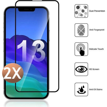 iPhone 13 Gehard Glas 3D Scherm Protector Tempered Glass - Volledige Dekking - Ultra Dun - Oogbescherming - NLMAX