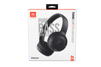 JBL Tune510 draadloze Bluetooth--koptelefoon over het oor met zuiver basgeluid, headset met afstandsbediening en ingebouwde microfoon, in zwart - NLMAX