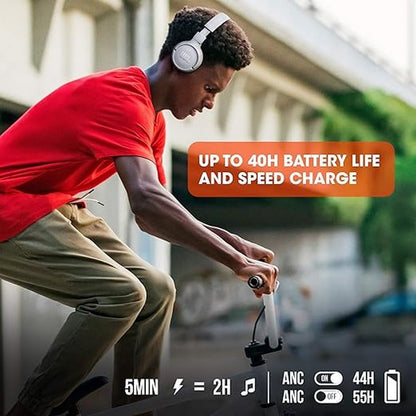 JBL Tune510 draadloze Bluetooth--koptelefoon over het oor met zuiver basgeluid, headset met afstandsbediening en ingebouwde microfoon, in zwart - NLMAX