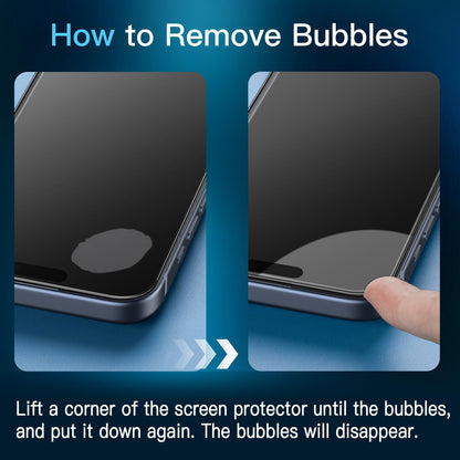 JETech Screen Protector voor iPhone 15 Pro 6,1-Inch, Volledige Dekking Gehard Glas Film Schermbeschermer met Eenvoudige Installatietool, Hoesje-Vriendelijk, HD Doorzichtig, 3-Stuks - NLMAX