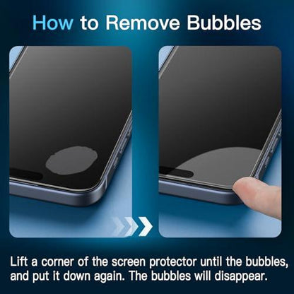 JETech Screen Protector voor iPhone 15 Pro 6,1-Inch, Volledige Dekking Gehard Glas Film Schermbeschermer met Eenvoudige Installatietool, Hoesje-Vriendelijk, HD Doorzichtig, 3-Stuks - NLMAX