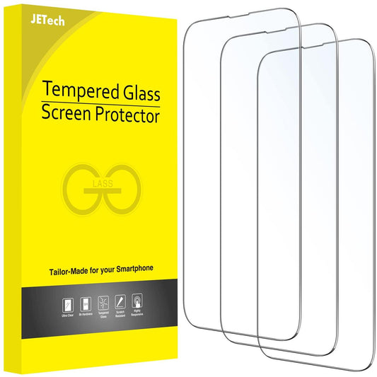 JETech Volledige Dekking Screen Protector voor iPhone 14 Pro Max 6,7-Inch, 9H Gehard Glas Film Schermbeschermer Hoesje Vriendelijk, HD Doorzichtig, 3-Stuks - NLMAX