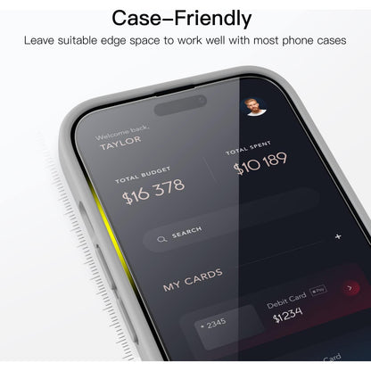 JETech Volledige Dekking Screen Protector voor iPhone 14 Pro Max 6,7-Inch, 9H Gehard Glas Film Schermbeschermer Hoesje Vriendelijk, HD Doorzichtig, 3-Stuks - NLMAX