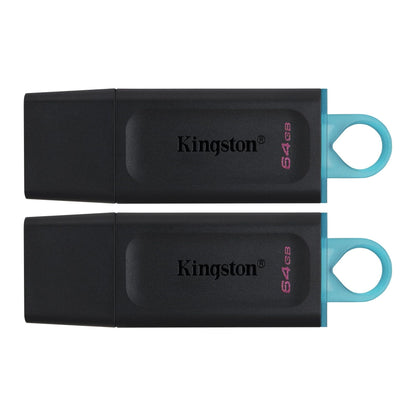 Kingston 64 GB DT EXODIA USB3.2 GEN 1 (ZWART + TEAL) 2 STUKS - NLMAX