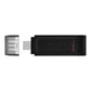 Kingston DataTraveler 70 - DT70/256GB USB-C Flash Drive Zwart - NLMAX