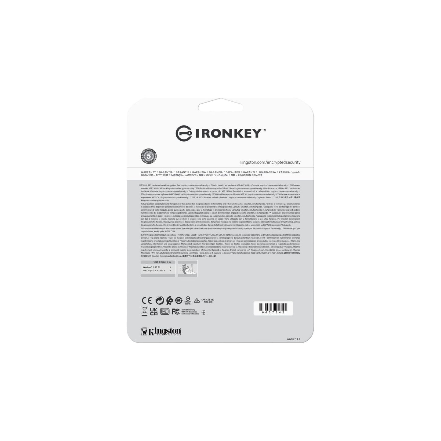Kingston IronKey Vault Privacy 50 Drive Flash Drive USB FIPS 197 gecertificeerde & XTS-AES 256-bits gecodeerde USB-drive voor - IKVP50/32GB - NLMAX