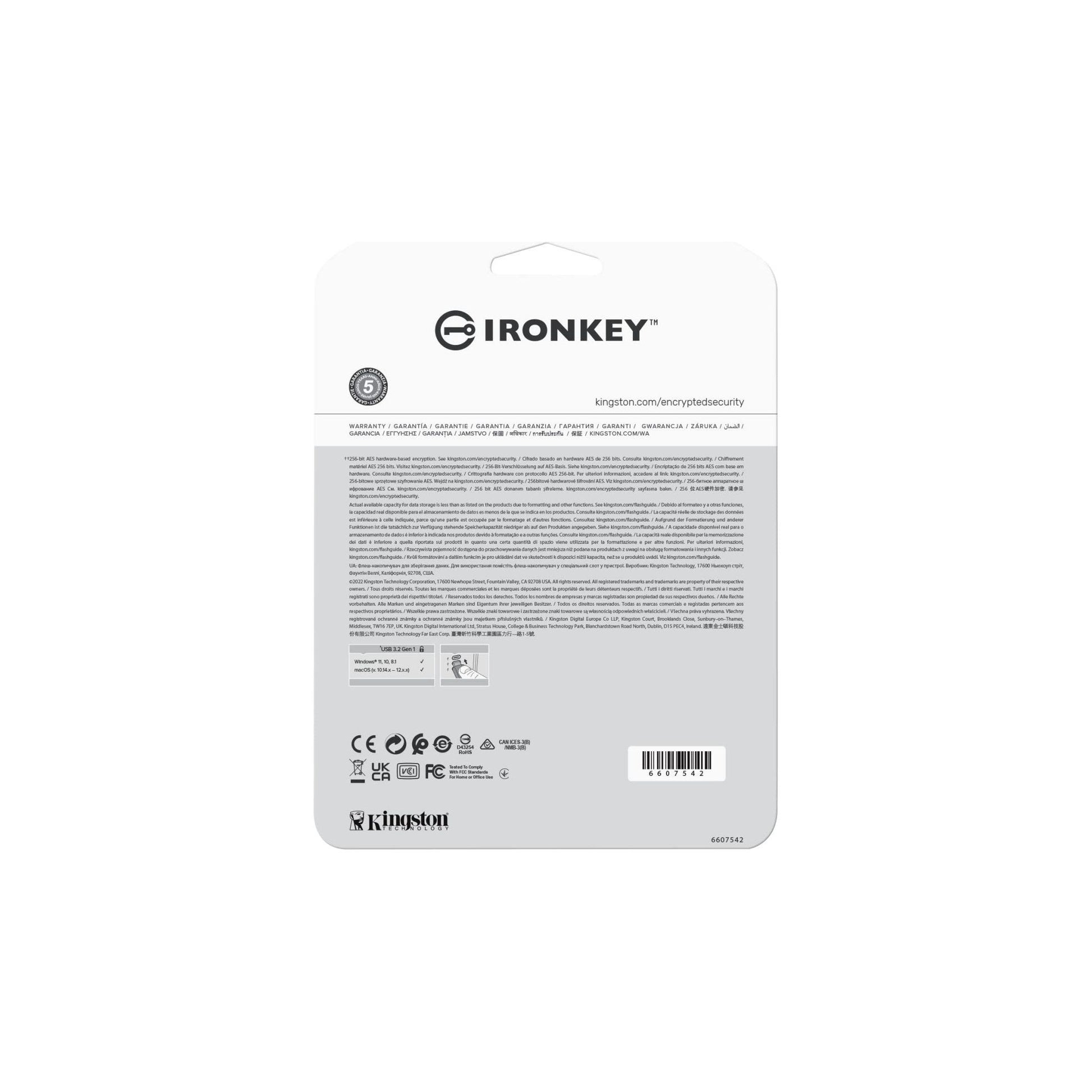Kingston IronKey Vault Privacy 50 Drive Flash Drive USB FIPS 197 gecertificeerde & XTS-AES 256-bits gecodeerde USB-drive voor - IKVP50/32GB - NLMAX
