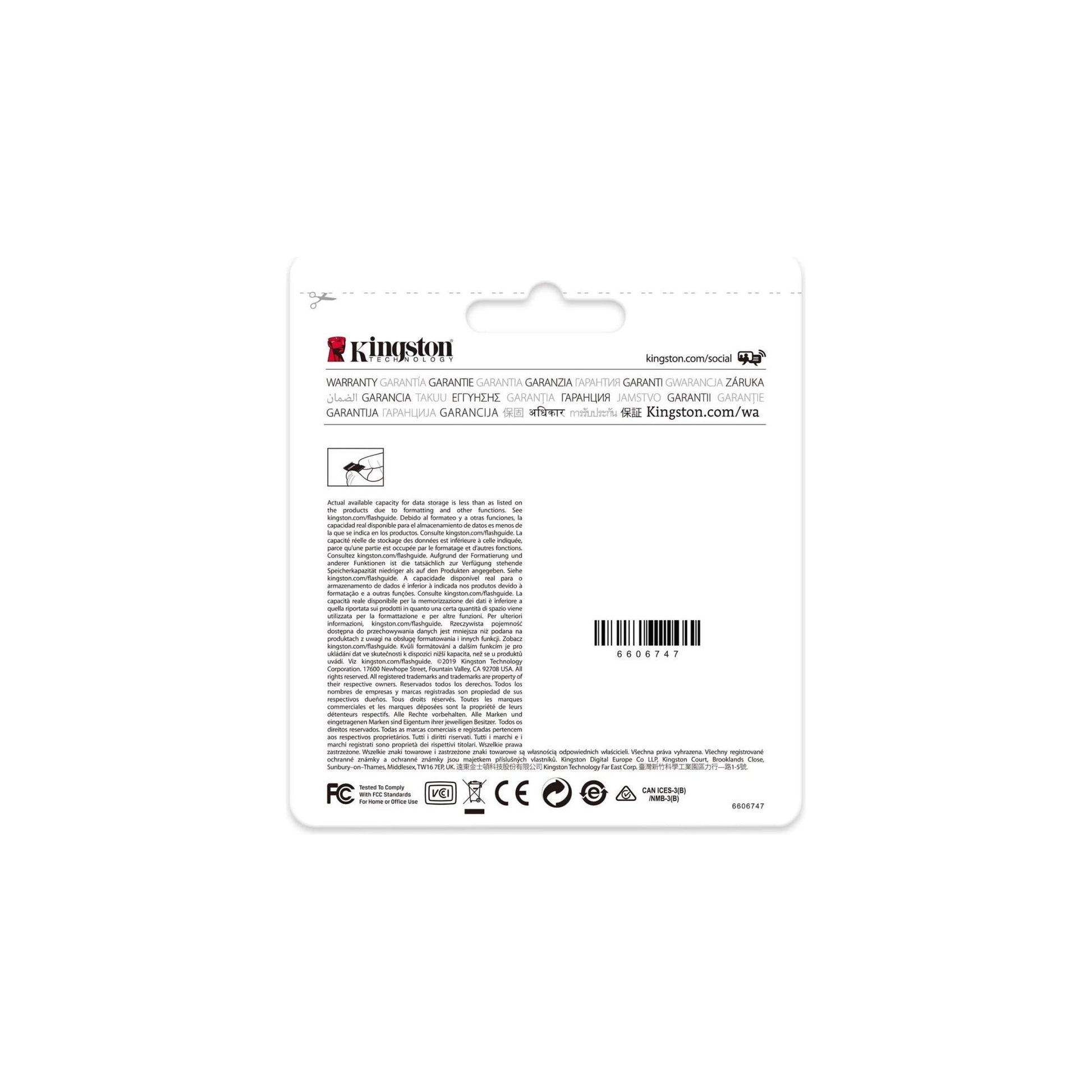 Kingston Sdce/32Gb Sdce High Endurance Microsd-Kaart, 32Gb, Zwart/Wit - NLMAX
