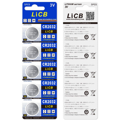 LiCB CR2032 lithium knoopcellen CR2032, 10 stuks - NLMAX