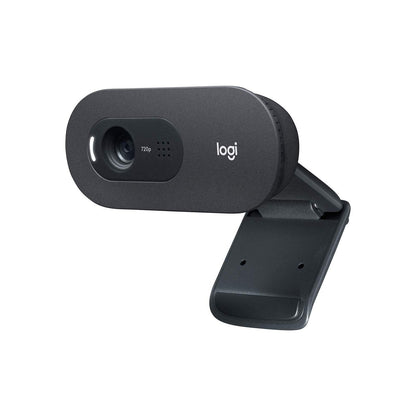 Logitech C505 HD Webcam - 720p HD Externe USB-Camera voor Desktop of Laptop met Microfoon met Groot Bereik, Compatibel met PC of Mac - Zwart - NLMAX