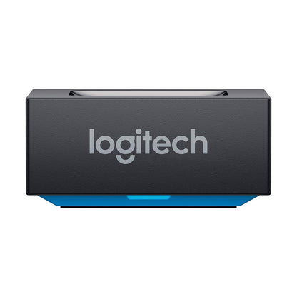 Logitech Draadloze Bluetooth Audio Ontvanger, Bluetooth Adapter voor PC/Mac/Smartphone/Tablet/AV Receiver, 3.5mm Audio en RCA Output naar Speakers, One-Push Pairing Knop - Zwart/Blauw - NLMAX