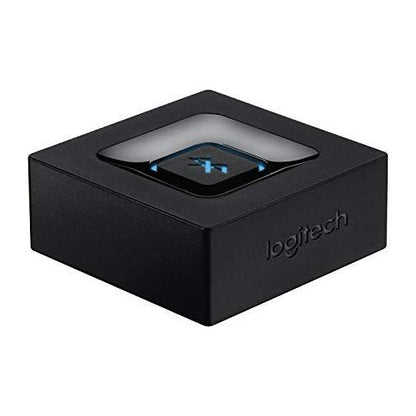 Logitech Draadloze Bluetooth Audio Ontvanger, Bluetooth Adapter voor PC/Mac/Smartphone/Tablet/AV Receiver, 3.5mm Audio en RCA Output naar Speakers, One-Push Pairing Knop - Zwart/Blauw - NLMAX