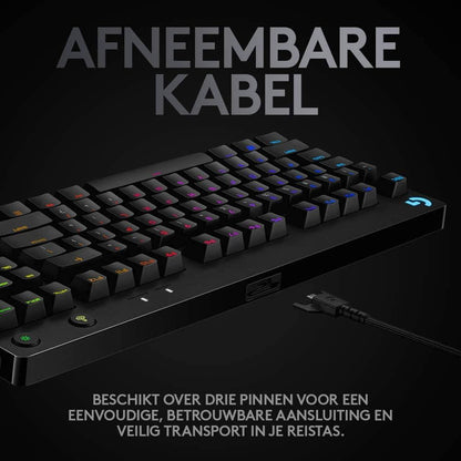 Logitech G Toetsenbord Pro Mechanisch Gaming Toetsenbord, TKL, LIGHTSYNC RGB Verlichte toetsen, QWERTY - NLMAX