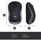 Logitech M185 draadloze muis, 2,4 GHz met USB-mini-ontvanger, batterijduur van 12 maanden, 1000 DPI optische tracking, tweehandig, compatibel met PC, Mac, laptop, grijs, 1 stuk - NLMAX
