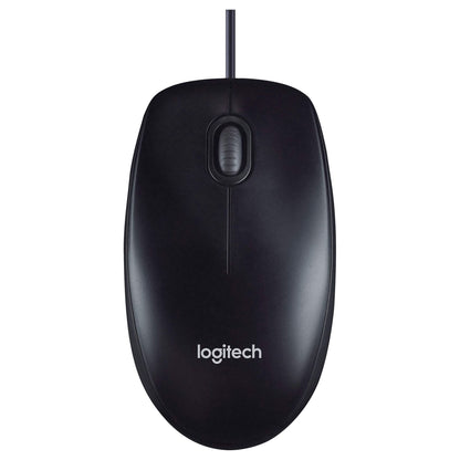 Logitech M90 USB Muis, 1000 DPI Optische Tracking, Links-en Rechtshandig, PC/Mac/Laptop - Grijs - NLMAX