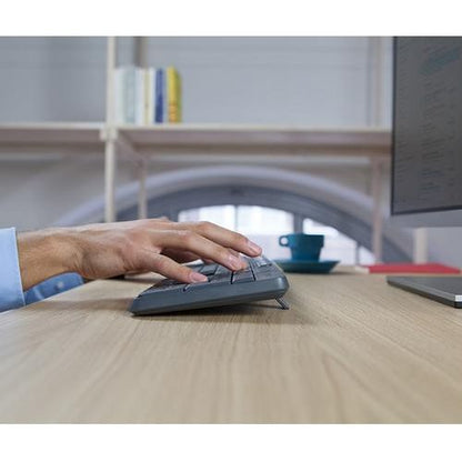 Logitech MK235 toetsenbord set Inclusief muis - Spilbestendig - USB QWERTY US International Grijs - NLMAX