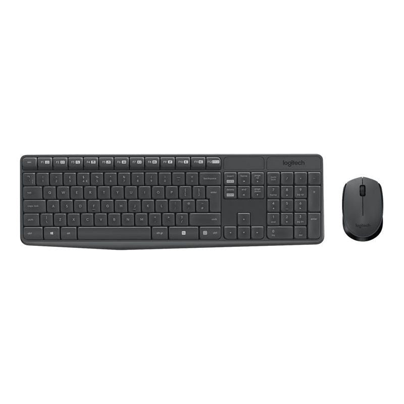 Logitech MK235 toetsenbord set Inclusief muis - Spilbestendig - USB QWERTY US International Grijs - NLMAX