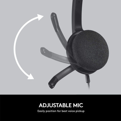 Logitech USB Headset H340, Stereo, USB Headset voor Windows en Mac - Zwart - NLMAX