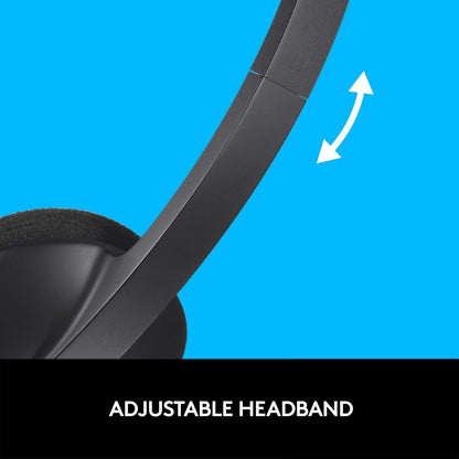 Logitech USB Headset H340, Stereo, USB Headset voor Windows en Mac - Zwart - NLMAX
