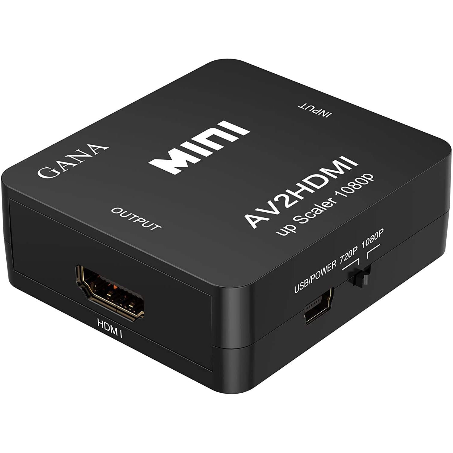 NUOE Video Converter RCA to HDMI, AV to HDMI, Supports 720 1080P for Camera, Xbox 360, PS1, PS2, WII, N64, Gamecube, Snes, NES, PSP, DVD Player, VHS (1) - NLMAX