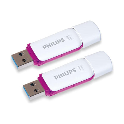 Philips Snow USB Flash Drive 64 GB, USB 3.0, 2 pack - Purple - NLMAX